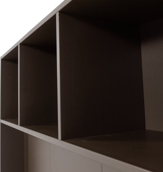 WOOOD Hnědá dřevěná TV stěna Meggy 215 x 160 cm
