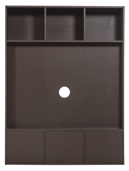 WOOOD Hnědá dřevěná TV stěna Meggy 215 x 160 cm