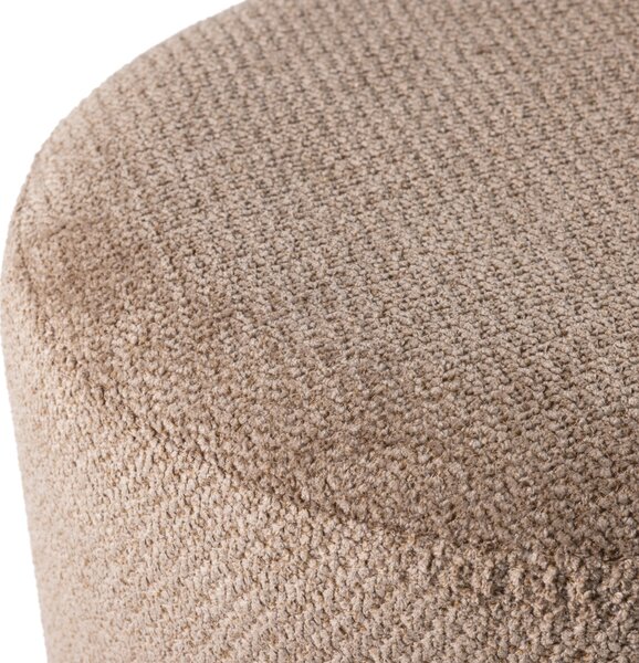 WOOOD Hnědý bouclé otočný taburet Islen ø 39 cm