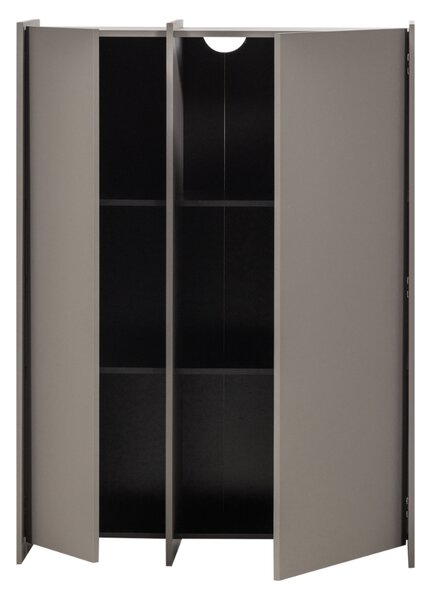 WOOOD Šedá dřevěná komoda Brock 102 x 44 cm