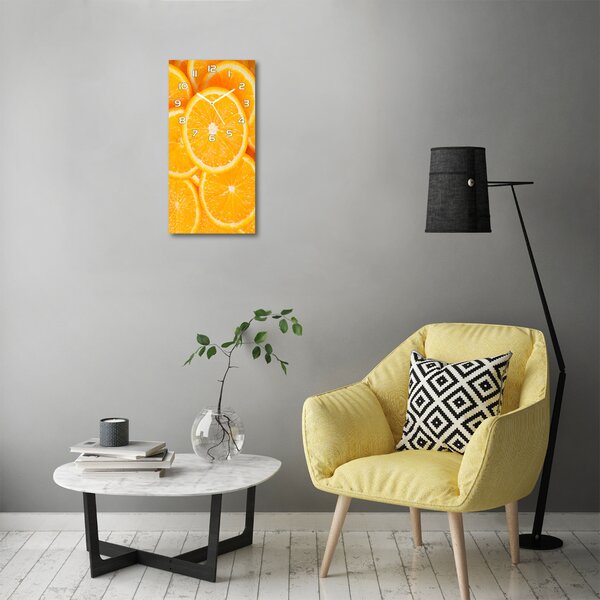 Nástěnné hodiny Plátky pomerančů pl_zsp_30x60_f_82046808