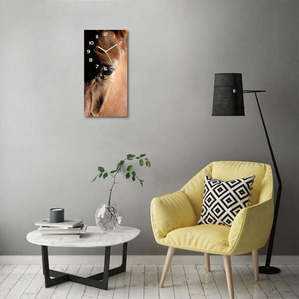 Moderní skleněné hodiny na stěnu Kůň pl_zsp_30x60_f_8260675