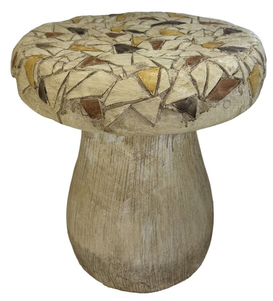 Houba stolek mozaika 35x35x38 cm zahr. dekorace magnesium