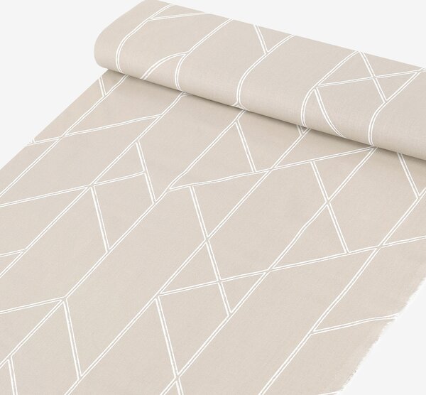 Goldea bavlněné plátno - geometrické linie na latte 160 cm