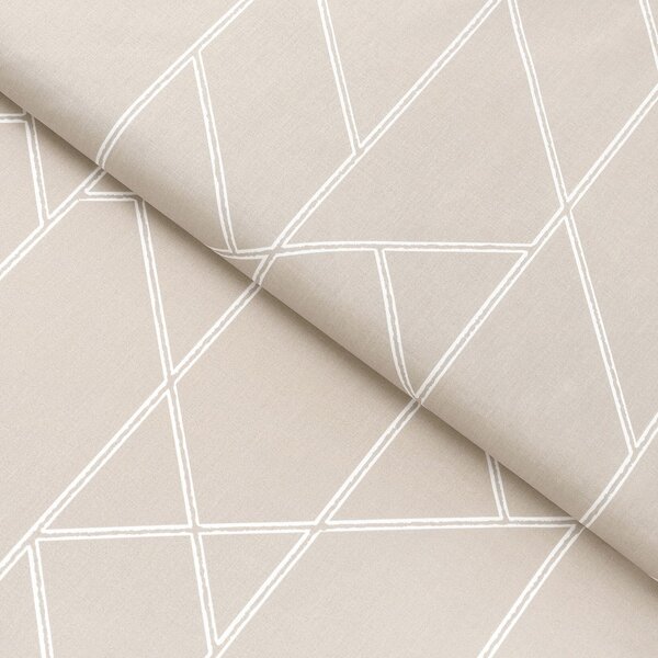 Goldea bavlněné plátno - geometrické linie na latte 160 cm