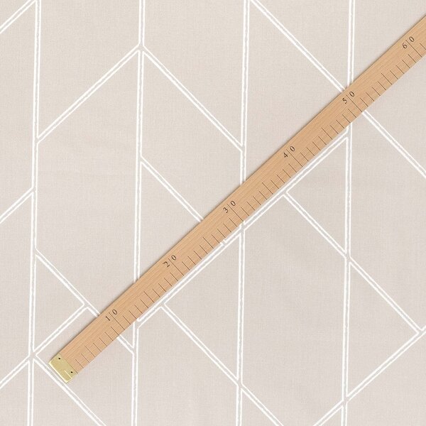 Goldea bavlněné plátno - geometrické linie na latte 160 cm