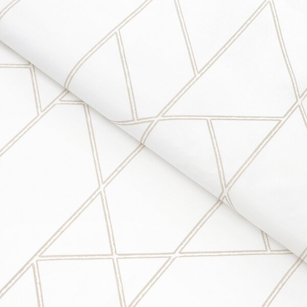 Goldea bavlněné plátno - geometrické linie na bílém 160 cm