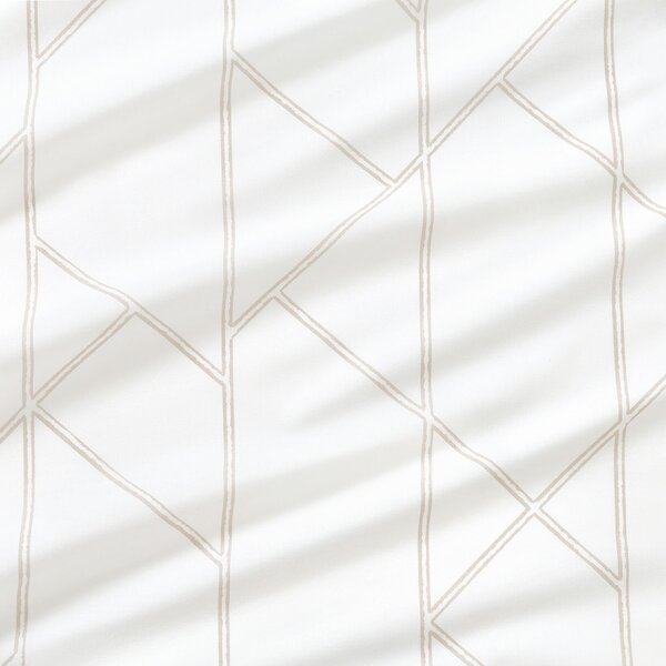 Goldea bavlněné plátno - geometrické linie na bílém 160 cm