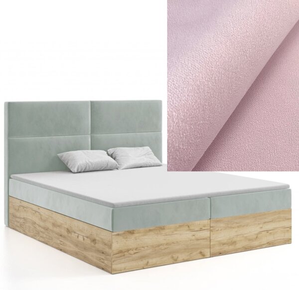 MD Kontinentální Boxspring postel NAOMI 140x200 výběr z barev MANILA_09