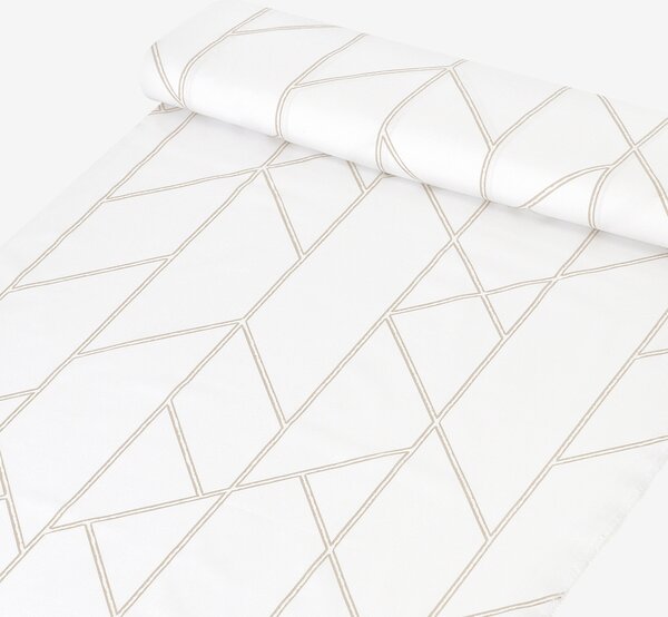 Goldea bavlněné plátno - geometrické linie na bílém 160 cm