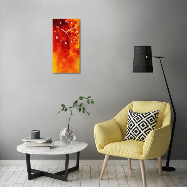 Moderní hodiny nástěnné Plameny pl_zsp_30x60_f_85164898