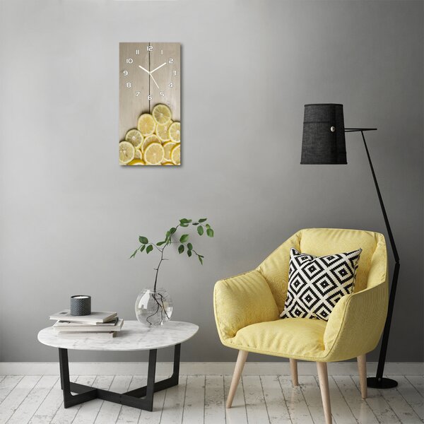 Nástěnné hodiny Citrony na dřevě pl_zsp_30x60_f_86429623