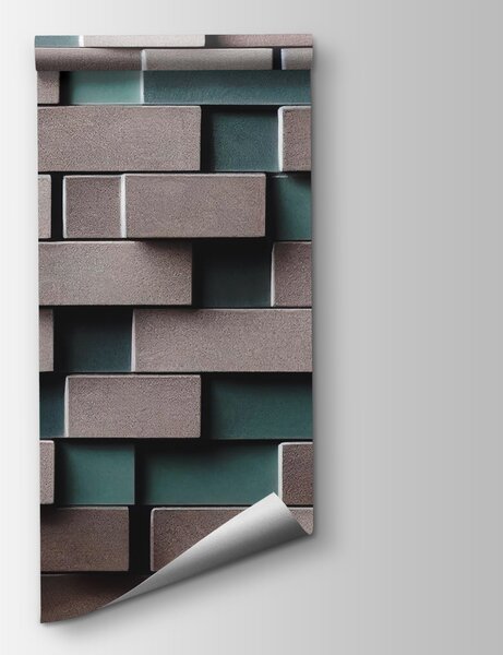 Fototapeta Zeď z bílých a šedých cihel, 3D fototapety, Populární fototapety, u93411 - Tapeko.co.cz