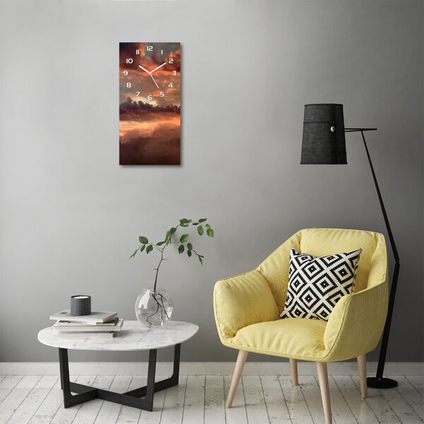 Nástěnné hodiny Západ slunce hory pl_zsp_30x60_f_90609919