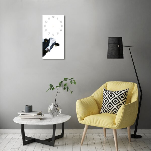 Nástěnné skleněné hodiny Strakatá kráva pl_zsp_30x60_f_91962893