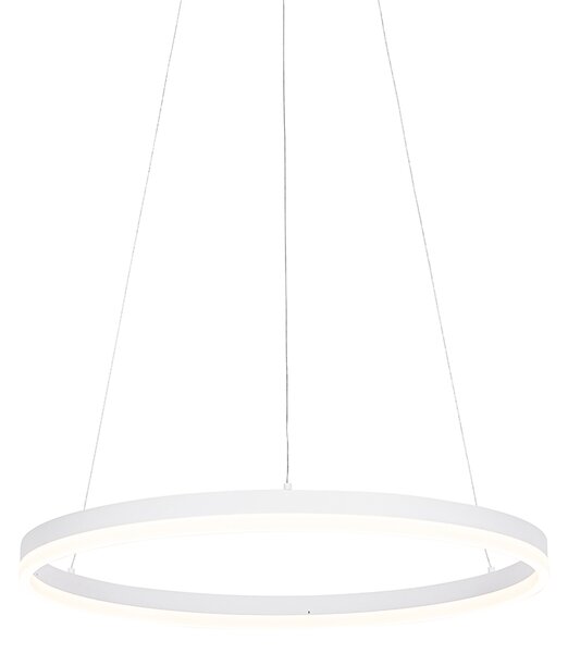 Designové závěsné svítidlo bílé 60 cm vč. LED 3-stupňové stmívatelné - Anello