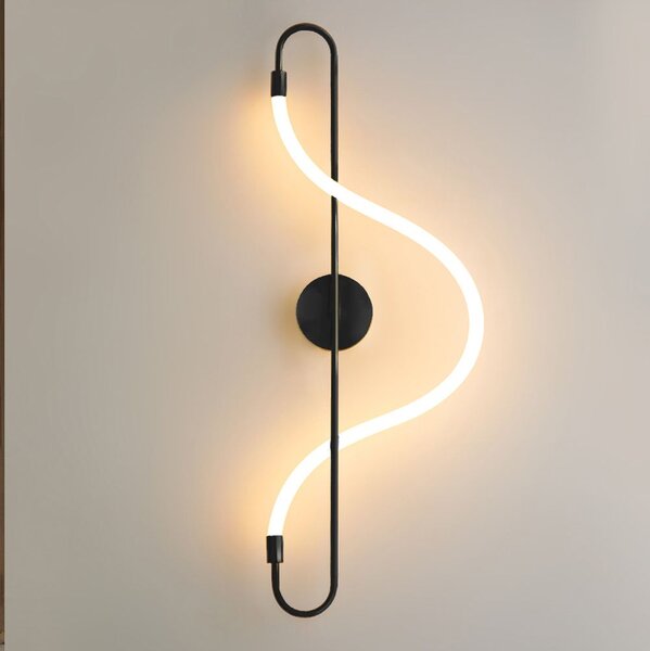 Toolight Toolight, LED nástěnné svítidlo Long Black APP857-W, černá-bílá, OSW-04032