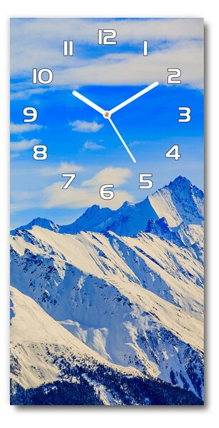 Moderní hodiny nástěnné Hory zima pl_zsp_30x60_f_96505174