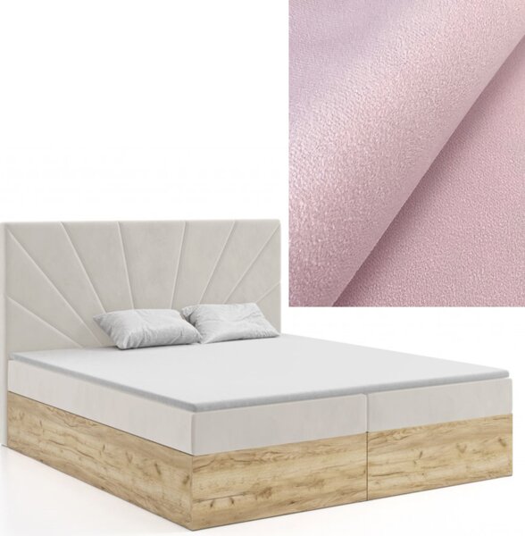 MD Kontinentální Boxspring postel FLORENCE 140x200 výběr z barev MANILA_09