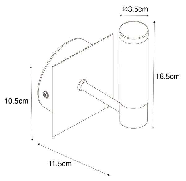 Moderní nástěnná lampa do koupelny bílá IP44 - Bath