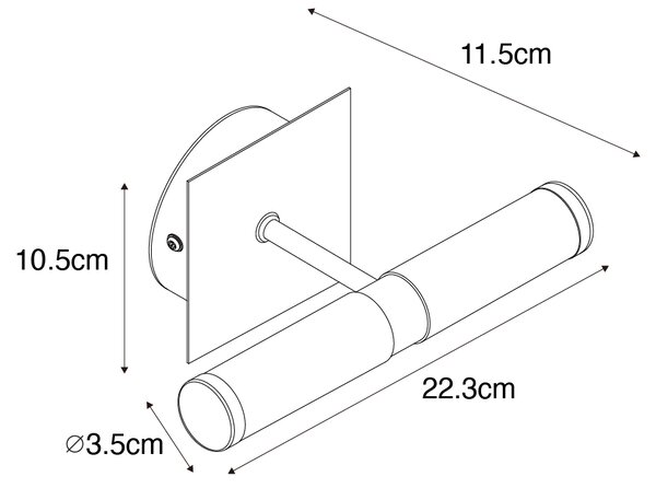 Moderní nástěnné svítidlo do koupelny bílé IP44 2-světlo - Bath