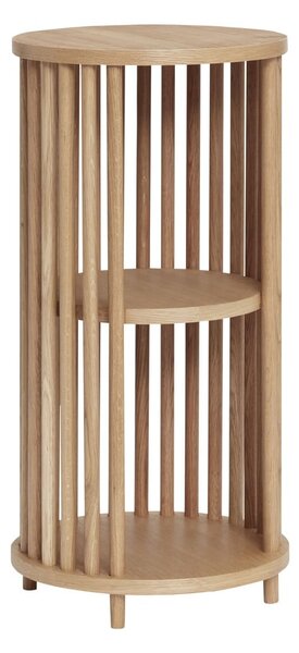 Konzolový stolek z dubového dřeva Hübsch Folk, ø 35 cm