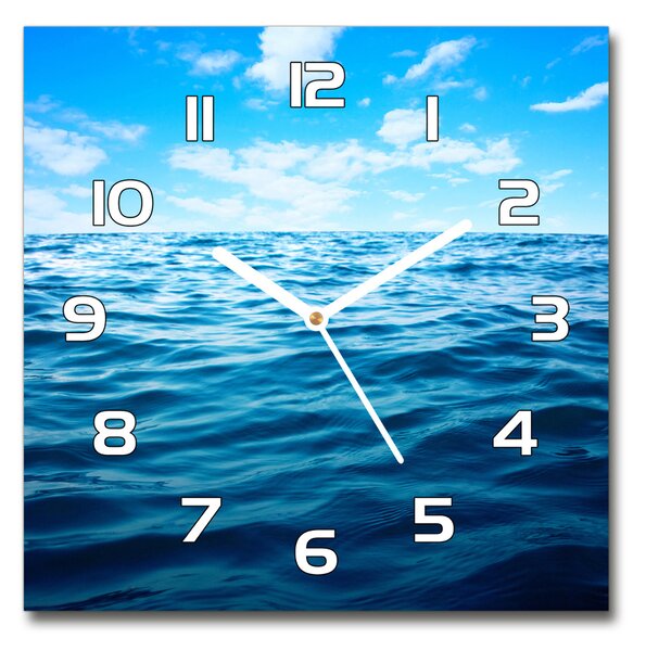 Skleněné hodiny čtverec Mořská voda pl_zsk_30x30_f_104561146
