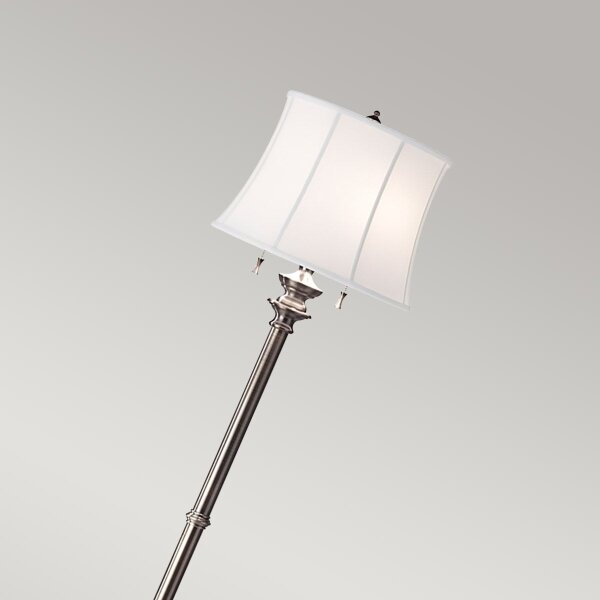 Feiss FE-STATEROOM-FL-AN - Stojací lampa STATEROOM 2xE27/60W/230V stříbrná