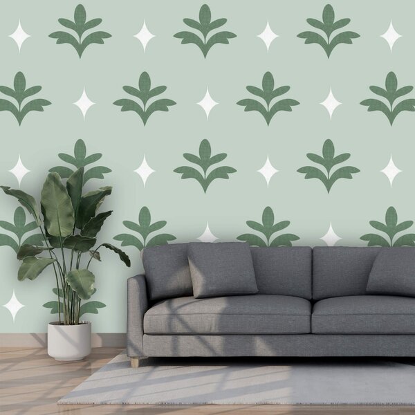 Fototapeta Elegantní botanický vzor v jemných odstínech, Fototapety s listy, Populární fototapety, t00656 - Tapeko.co.cz