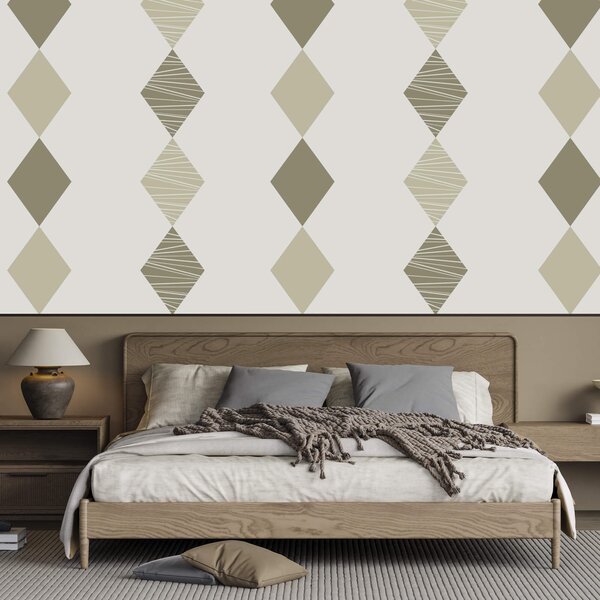 Fototapeta Vzor z kosočtverců na bílém pozadí, Geometrické fototapety, Populární fototapety, t00659 - Tapeko.co.cz