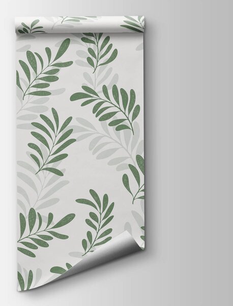 Fototapeta Vzor listů na bílém pozadí, Fototapety s listy, Populární fototapety, t00660 - Tapeko.co.cz