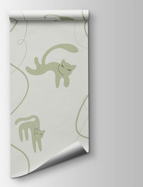 Fototapeta Motiv koček a vinné révy, Fototapety se zvířaty, Populární fototapety, t00661 - Tapeko.co.cz