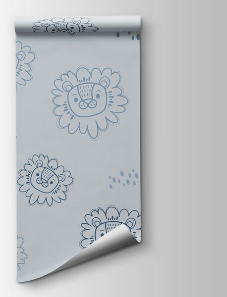 Fototapeta Vzor modrých lvů, Dětské fototapety, Populární fototapety, t00664v1 - Tapeko.co.cz