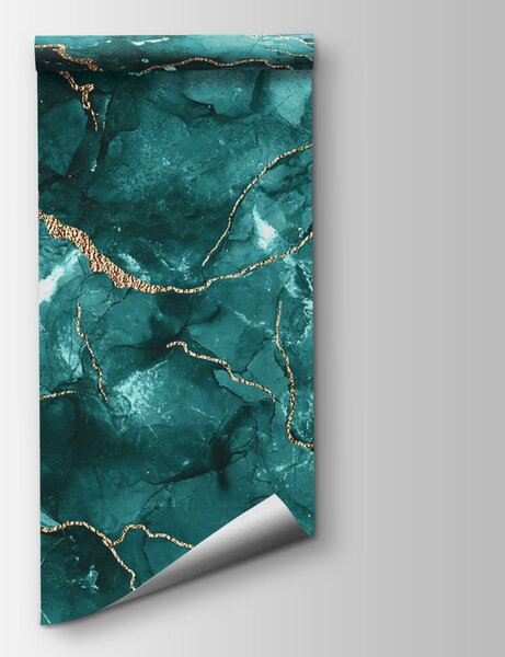 Fototapeta Elegantní design v barvě teal a s teplými akcenty, Mramorové fototapety, Populární fototapety, u70782 - Tapeko.co.cz