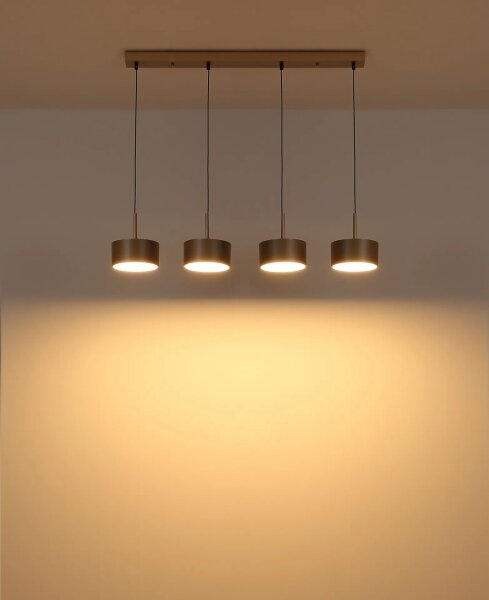 Globo 56964-4H - LED Lustr na lanku RAYMOND LED/40W/230V 3000K mosaz