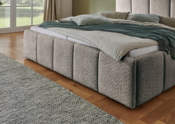 ČALOUNĚNÁ POSTEL, 180/200 cm, šedá Xora - Manželské postele, Online Only