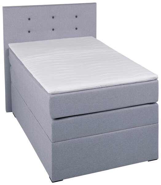 POSTEL BOXSPRING, 90/200 cm, barvy stříbra MID.YOU - Postele s úložným prostorem, Online Only