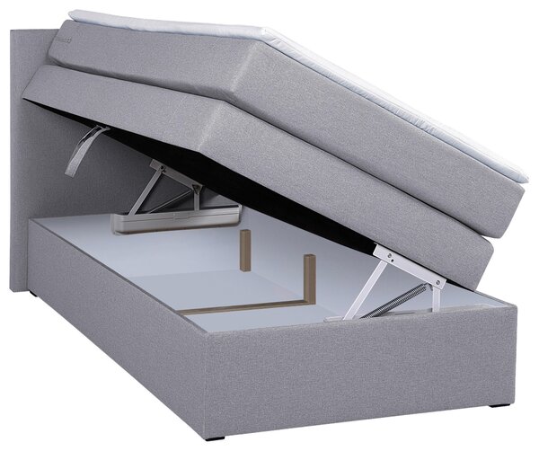 POSTEL BOXSPRING, 90/200 cm, barvy stříbra MID.YOU - Postele s úložným prostorem, Online Only