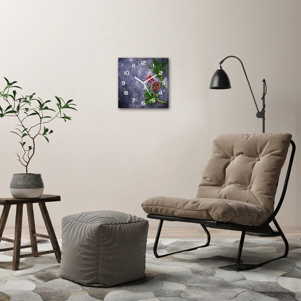 Skleněné hodiny čtverec Bylinky a koření pl_zsk_30x30_f_193474883