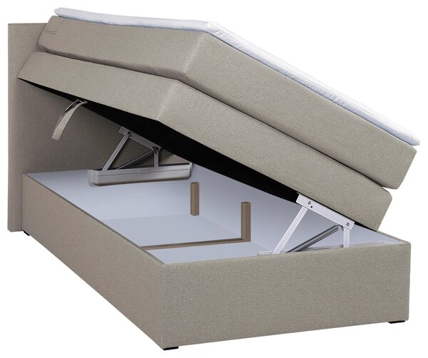 POSTEL BOXSPRING, 90/200 cm, béžová MID.YOU - Postele s úložným prostorem, Online Only
