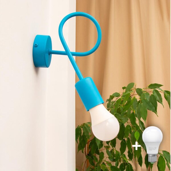 LED Nástěnné svítidlo OXFORD 1xE27/15W/230V modrá