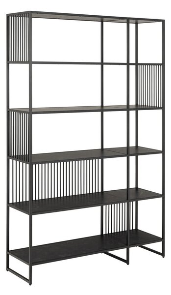 Černá knihovna 120x185x35 cm Strington – Actona