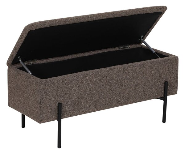 Hnědá lavice z textilie bouclé Watford – House Nordic