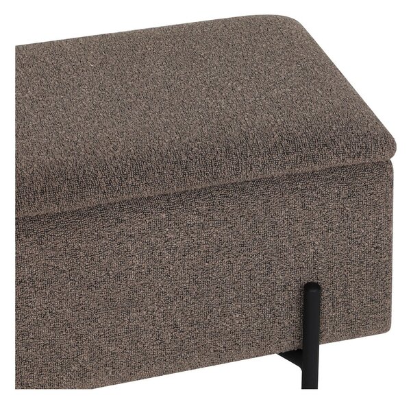 Hnědá lavice z textilie bouclé Watford – House Nordic