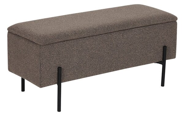 Hnědá lavice z textilie bouclé Watford – House Nordic
