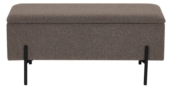 Hnědá lavice z textilie bouclé Watford – House Nordic