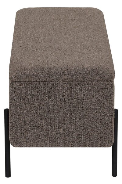 Hnědá lavice z textilie bouclé Watford – House Nordic