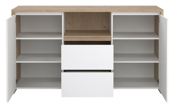 Bílá/v přírodní barvě komoda v dekoru dubu 149x84x48 cm Next – Tvilum