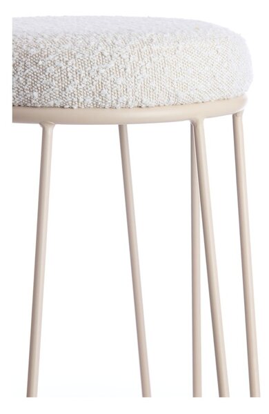 Krémová čalouněná barová stolička (výška sedáku 73 cm) Alice – Light & Living