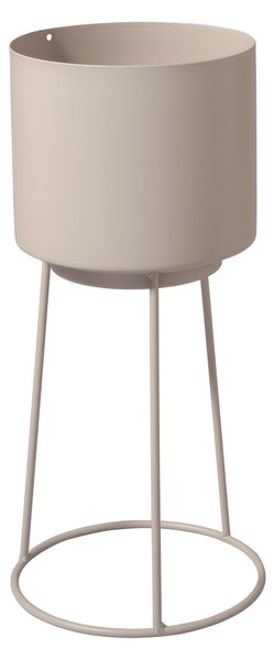 Livarno® Květináč s kovovým stojanem, 14 cm (béžová) (100407391002)